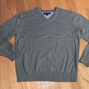 Tommy Hilfiger Men’s V-Neck Gray Sweater L